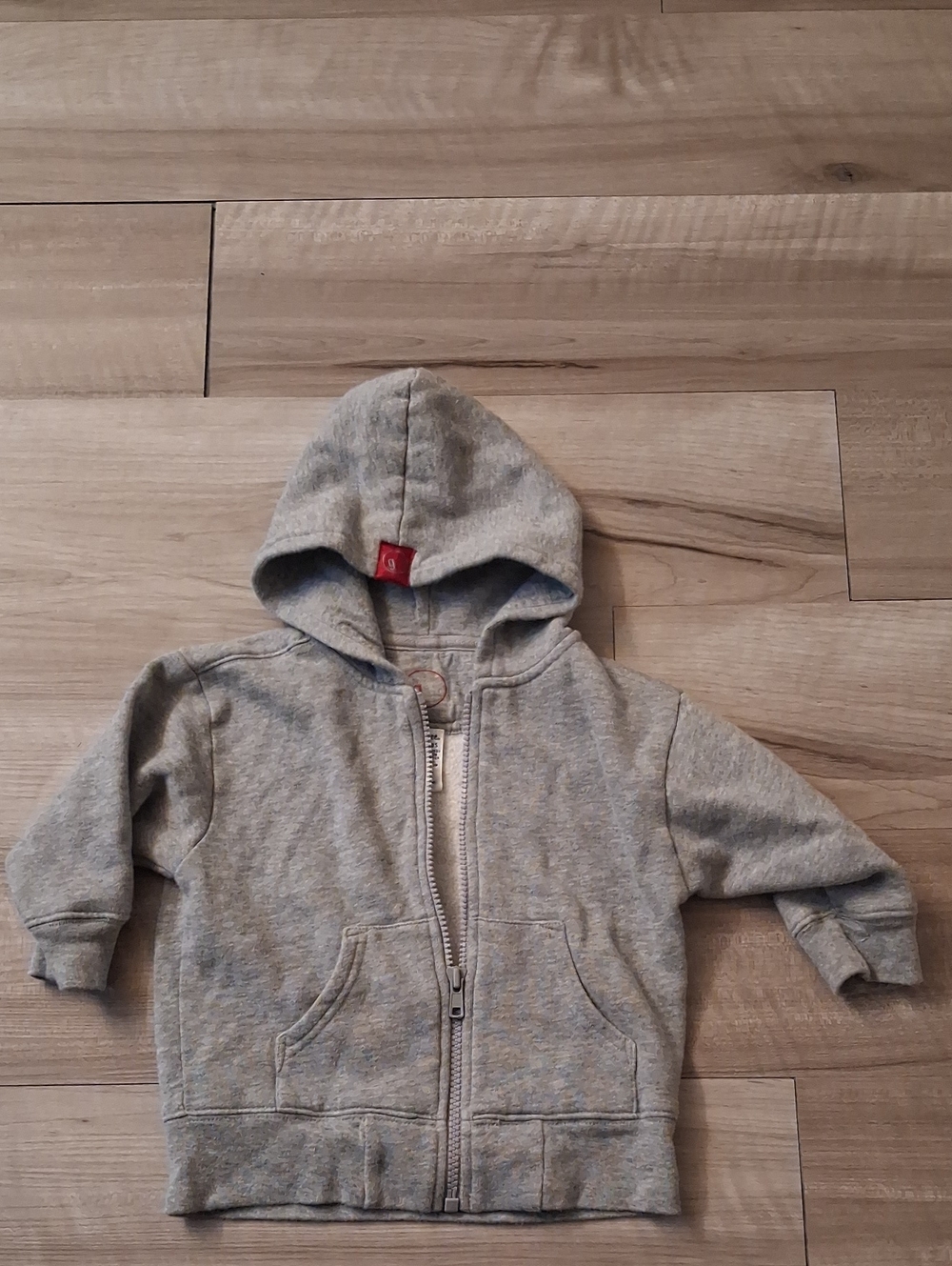 Gymboree Vintage 2003 Light Gray Kids Zip-Up Hoodie Dragon Size 12-18 Months (N)